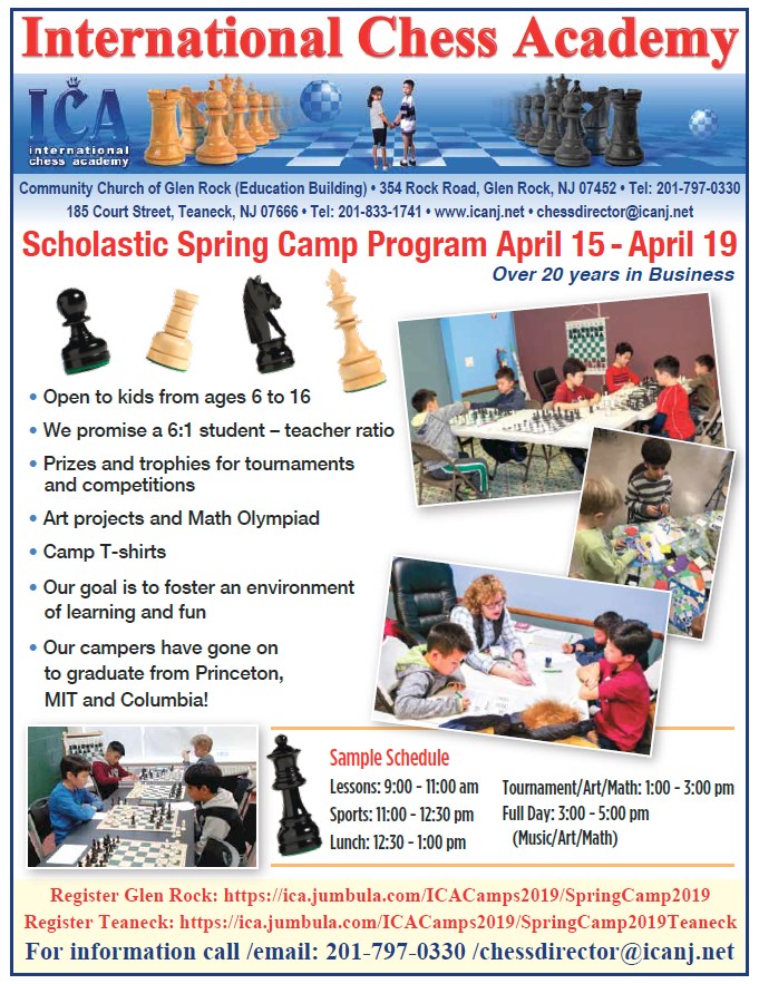 2019 Scholastic Spring Camp Program April 15 - April 19