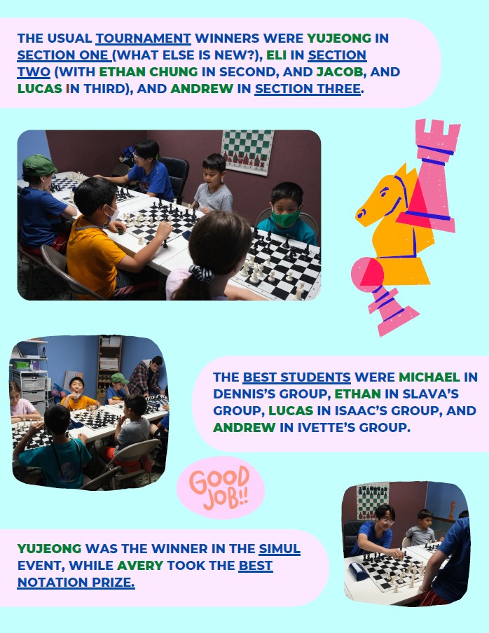 2022 SCHOLASTIC SUMMER CHESS CAMP Teaneck Week 5