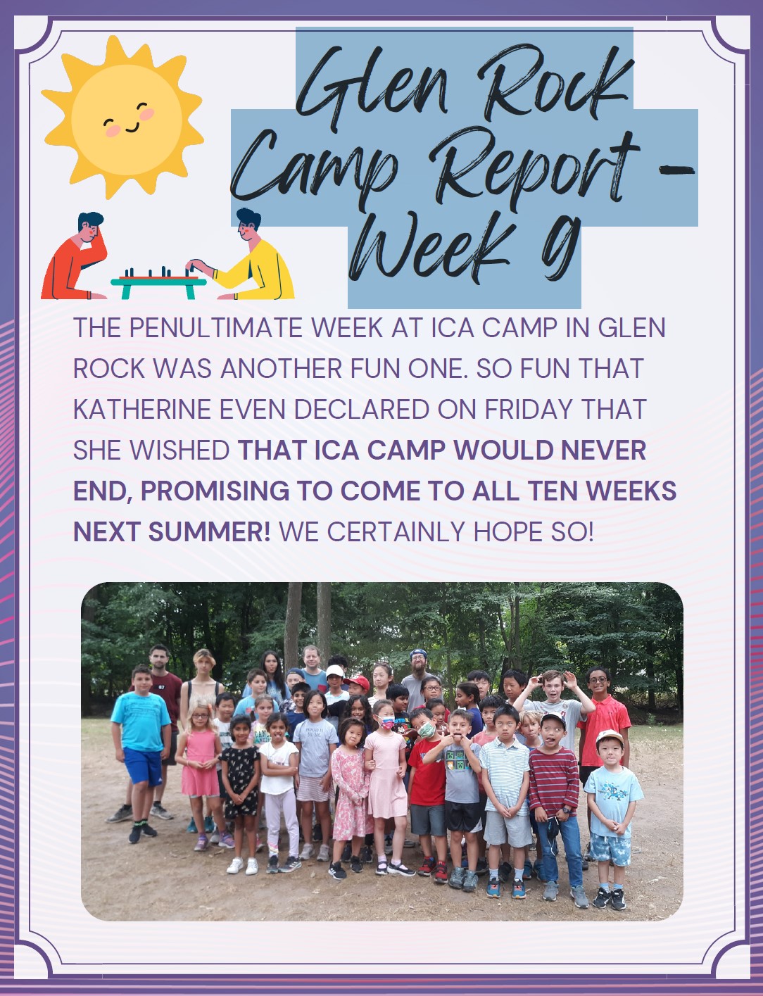 2022 SCHOLASTIC SUMMER CHESS CAMP Glen Rock Week 9