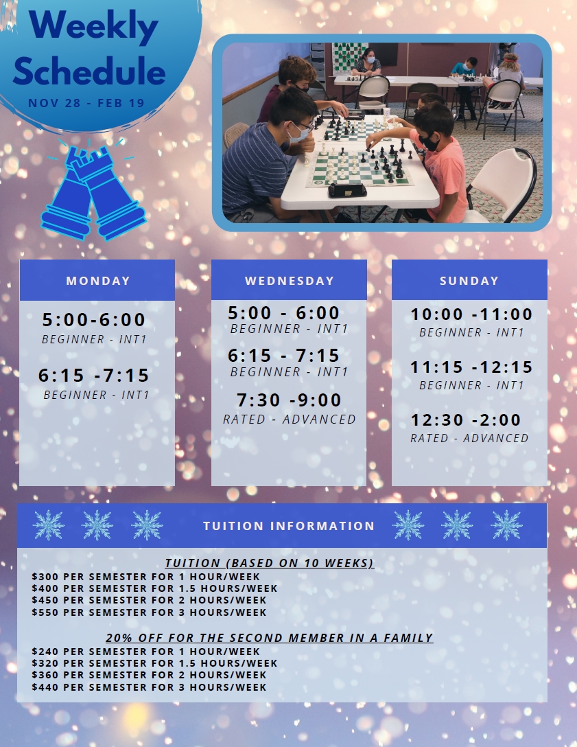 2022 Winter Semester In Teaneck Runs From Nov 28Th - Feb 19Th